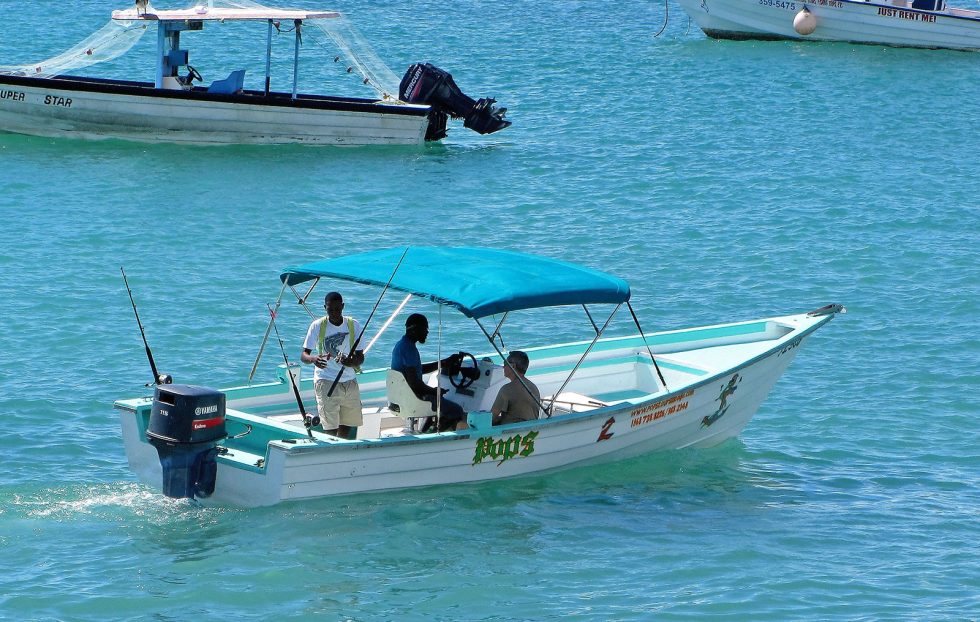 fish on a local pirogue boat